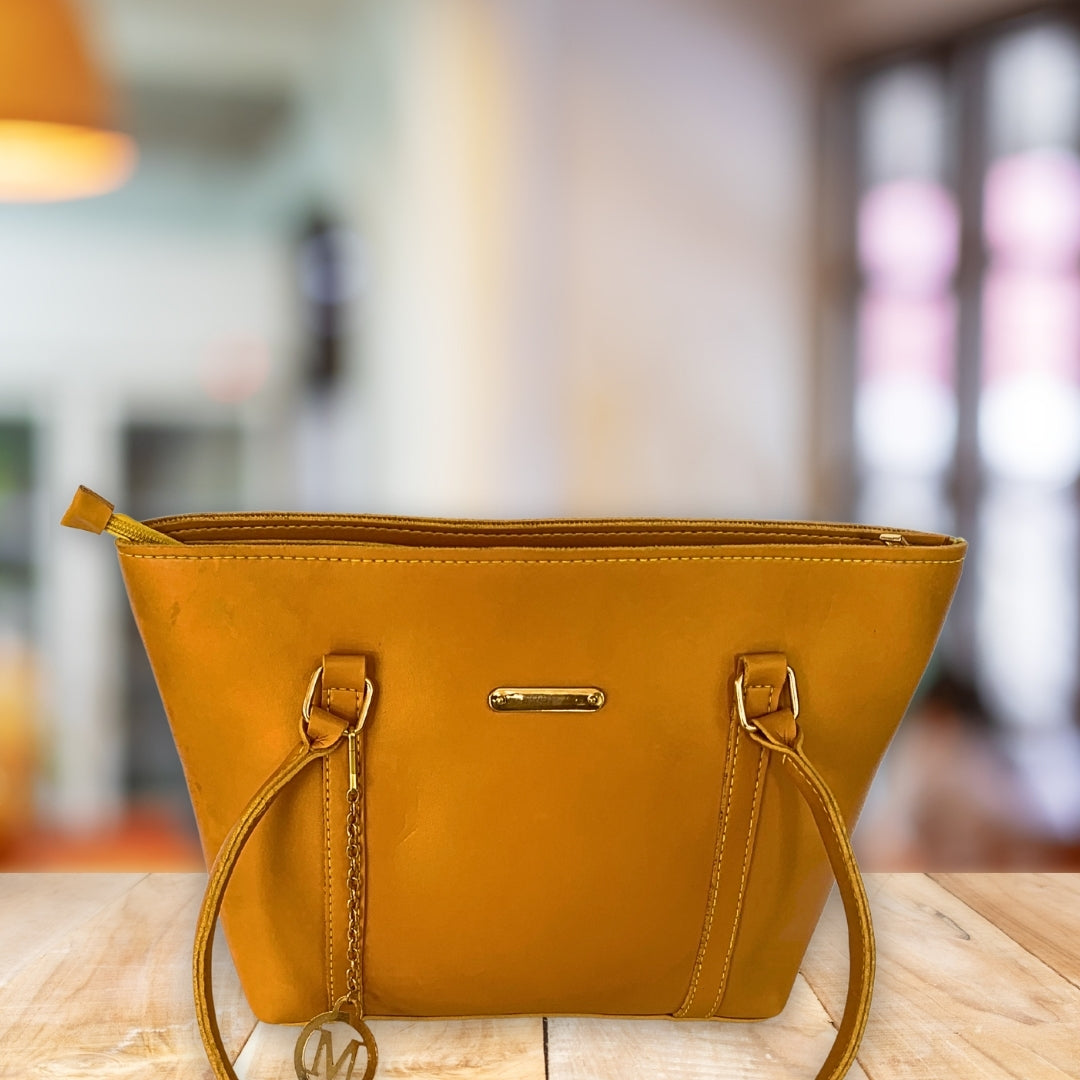 Mustard Yellow Charm Tote
